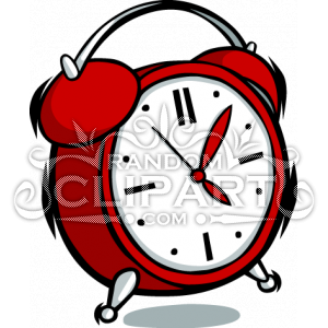 300x300 Cartoon Clock Clipart