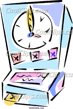257x383 Punch Clock Clipart