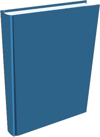 320x439 Closed Book Standing Clipart
