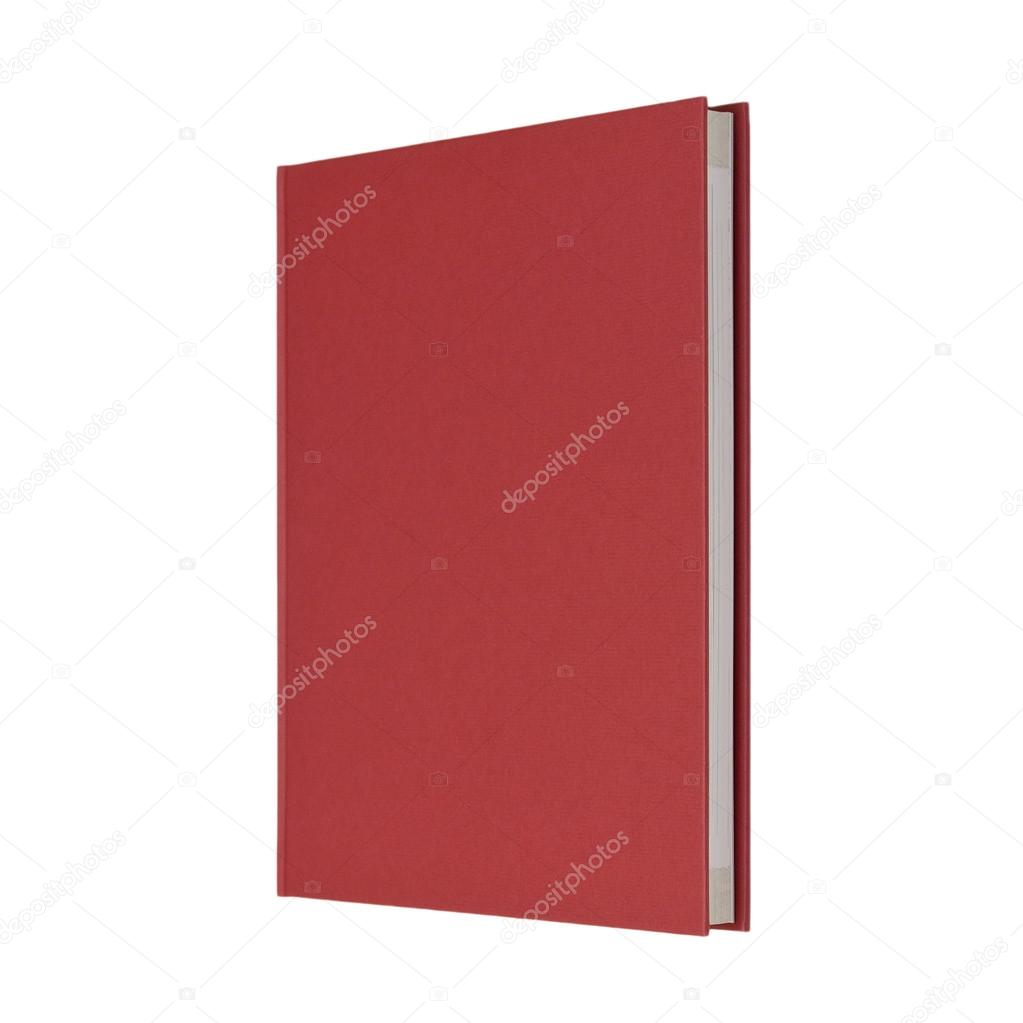 1023x1023 Standing Closed Red Book In White Background Stock Photo