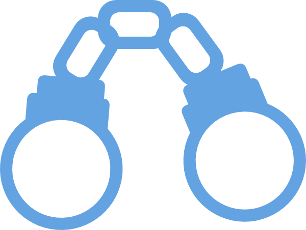 600x452 Handcuffs Light Blue Cartoon Closed Clip Art