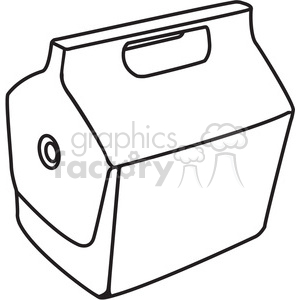 300x300 Royalty Free Outline Of Closed Cooler 398207 Vector Clip Art Image
