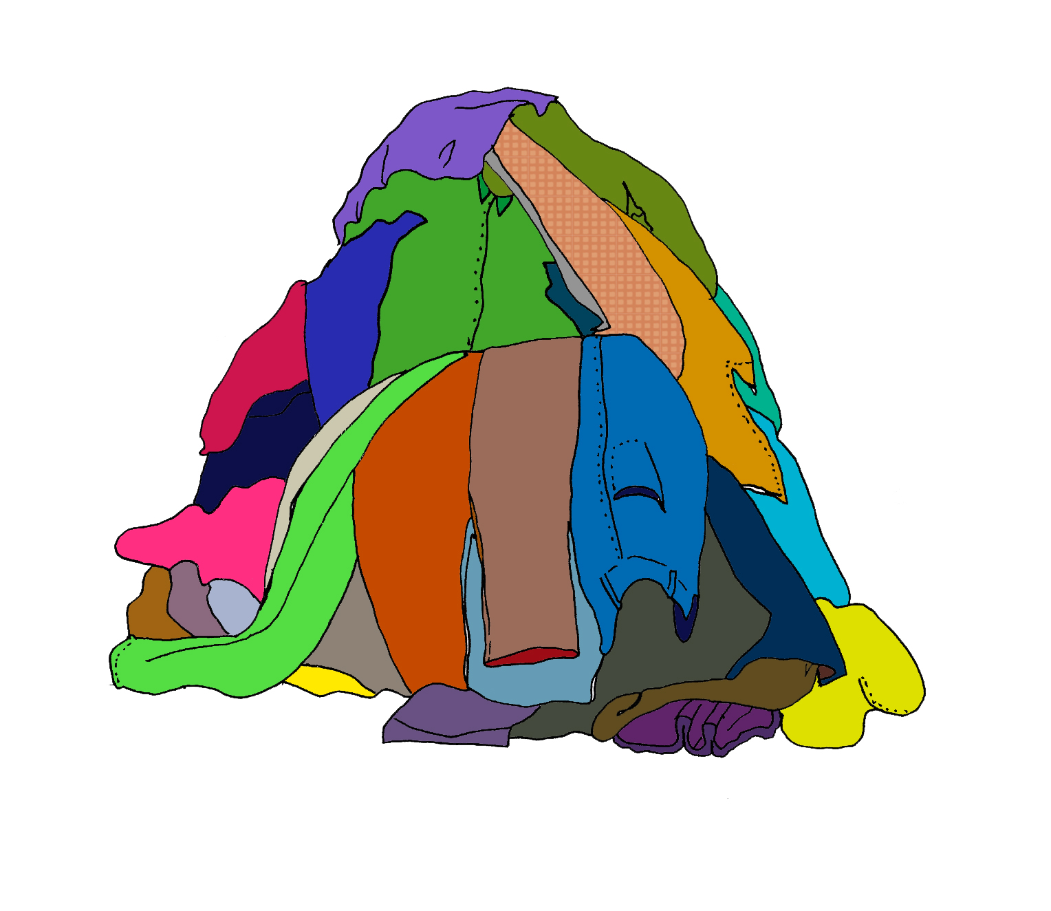 1528x1324 Pile Of Clothes Clipart