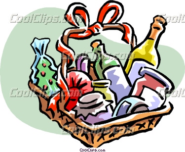 375x307 Basket Clipart Christmas Hamper