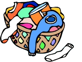 262x200 Basket Clipart Clothes