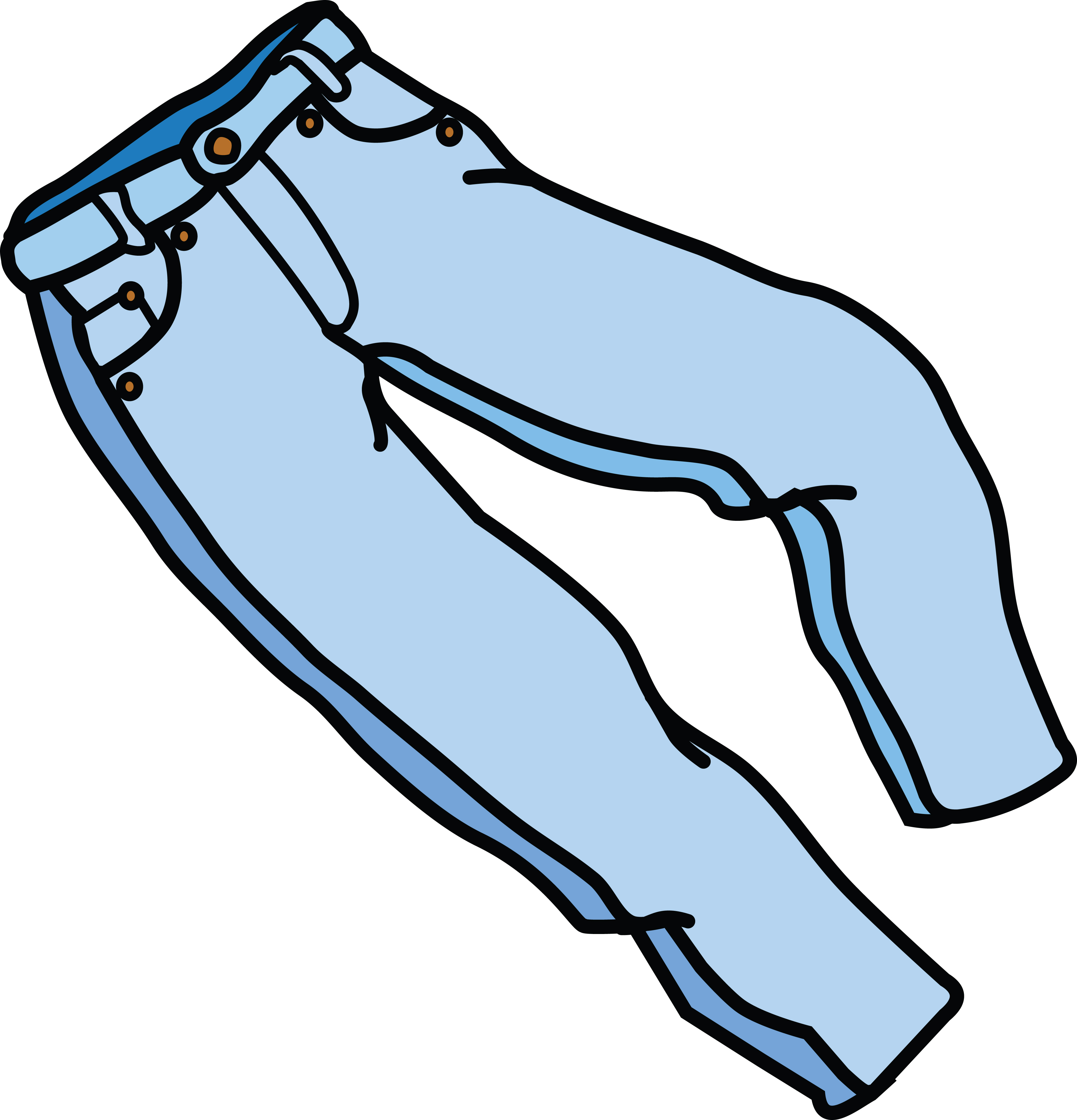 4000x4161 Clipart Of A Pair Of Jeans