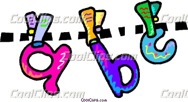 375x203 Abc Clothes Line Clipart Panda