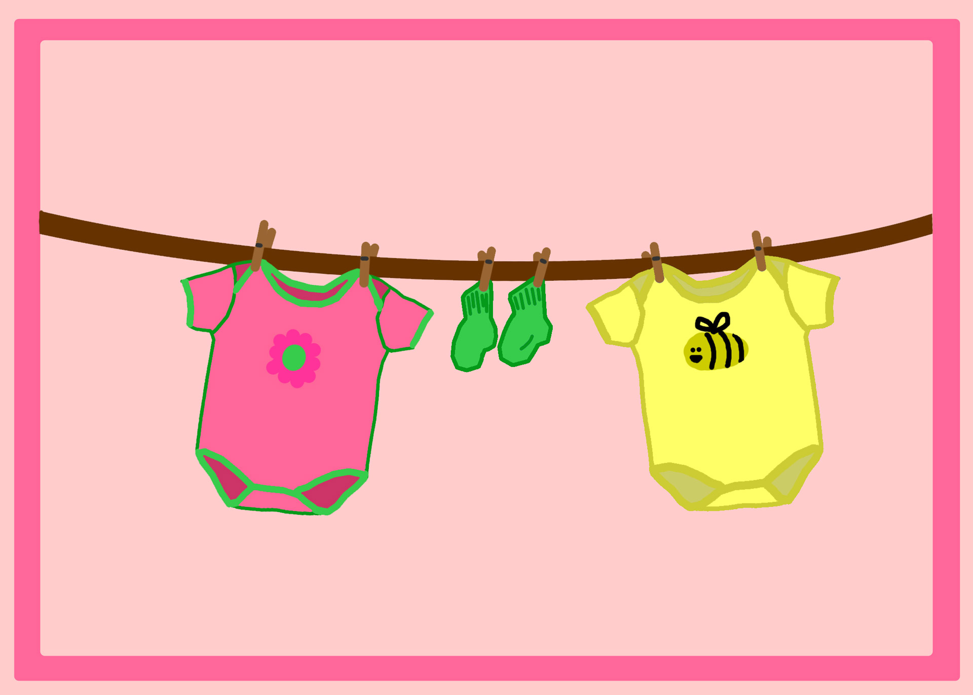 1920x1371 Baby Girls Clothes Line Free Stock Photo