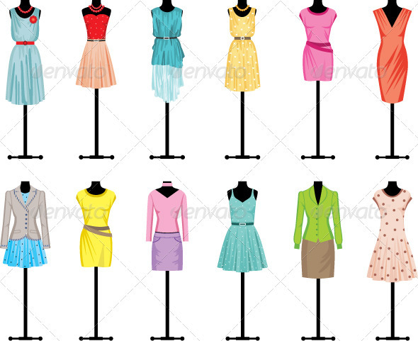 590x481 Mannequins With Womens Clothing Coreldraw, Adobe Illustrator