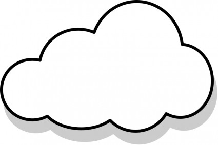 425x283 Cloud Black And White Cloud Clip Art