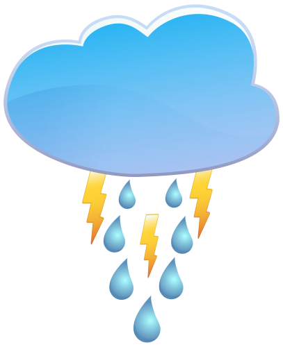 407x500 Cloud Rain And Thunder Weather Icon Png Clip Art