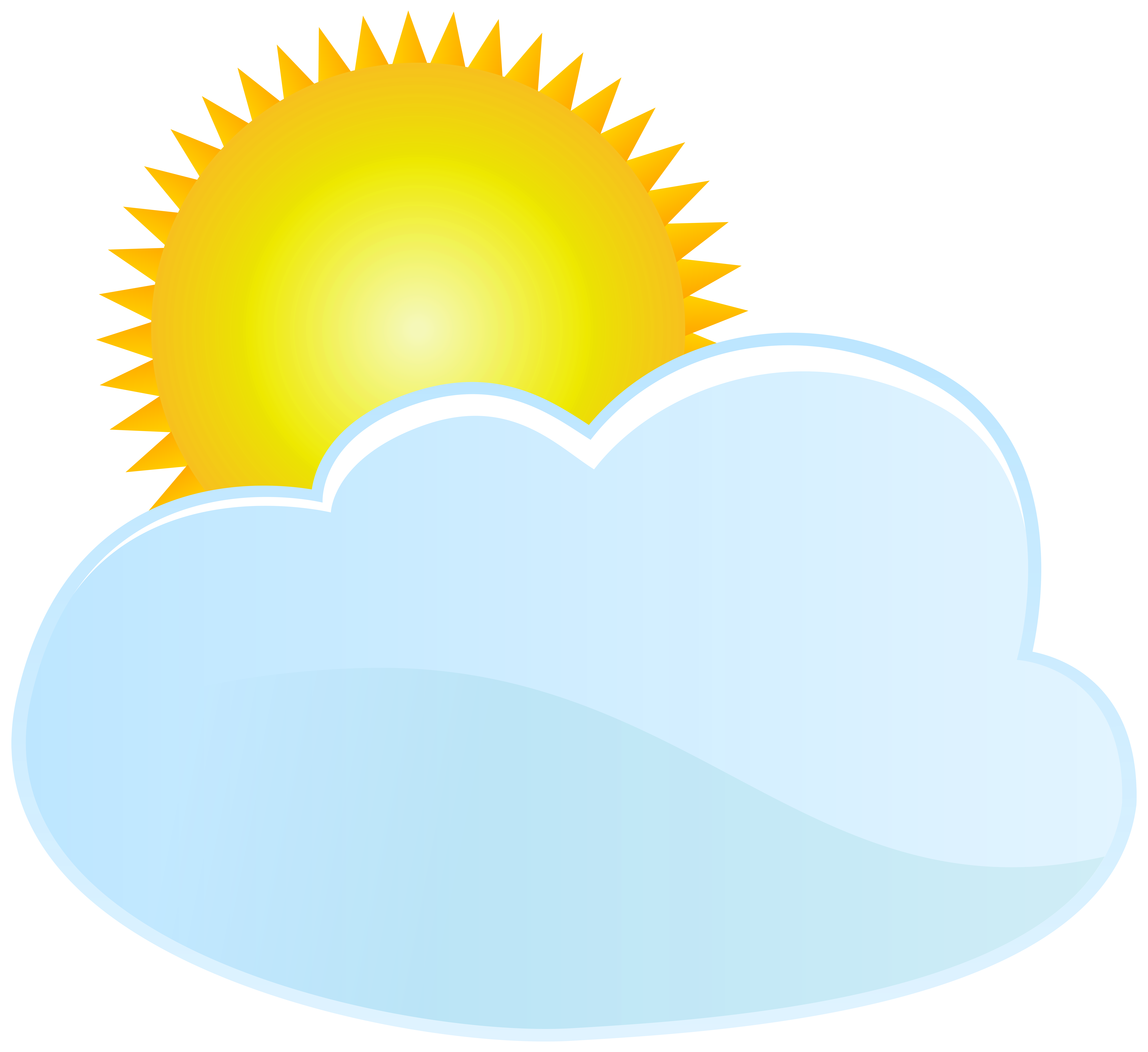 8000x7335 Cloud And Sun Weather Icon Png Clip Art
