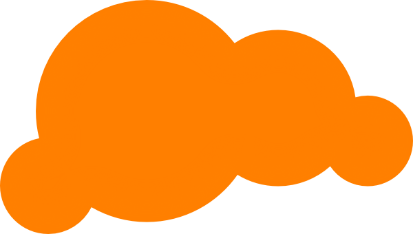 600x340 Orange Cloud Clip Art