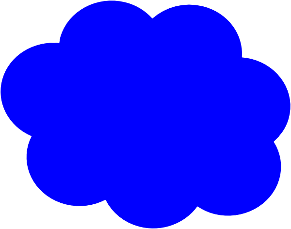 600x472 Blue Cloud Clip Art