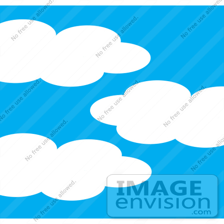 450x450 Clip Art Graphic Of A Blue And Puffy Cloud Sky