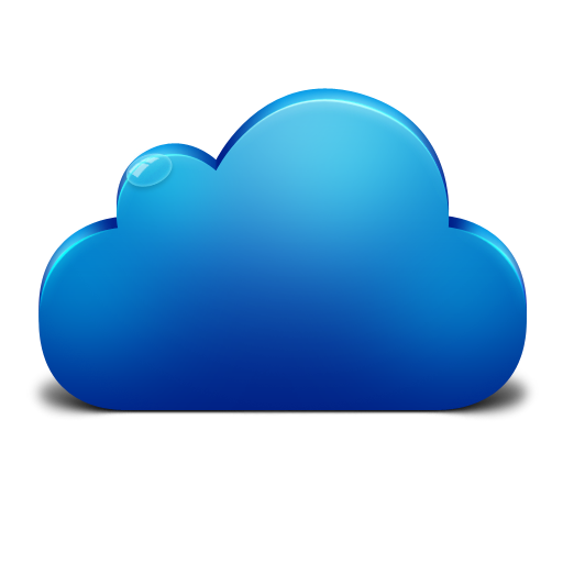 512x512 Cloud Plain Blue Icon