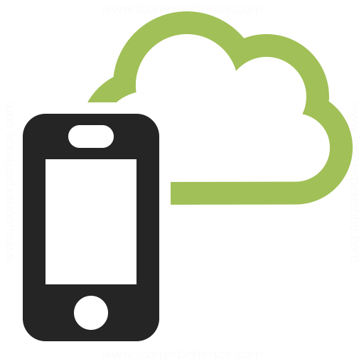 512x512 Smartphone Cloud Icon Iconexperience