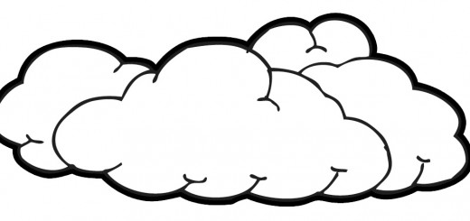 520x245 Cloud Clipart Line Art