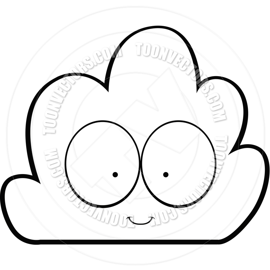 940x940 Cartoon Cloud (Black And White Line Art) By Cory Thoman Toon
