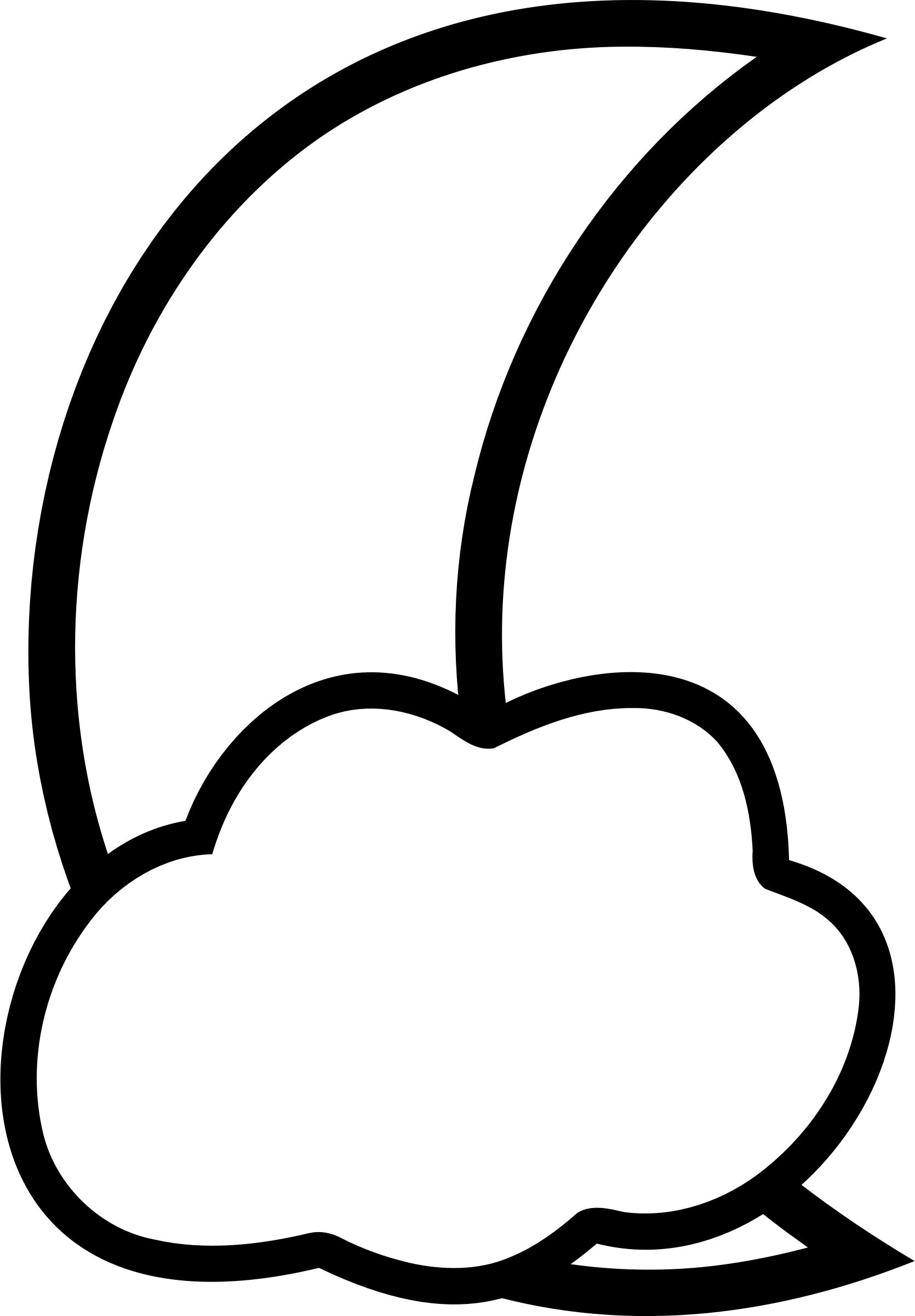 1670x2400 Cloud Covered Moon Icons Png