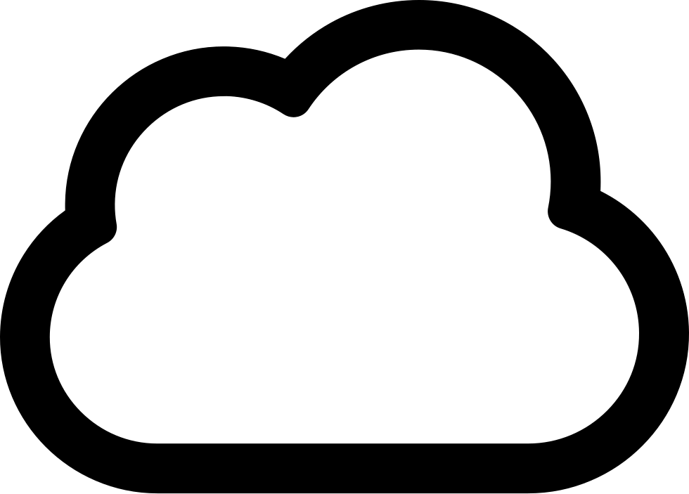 980x703 Cloud Outline Svg Png Icon Free Download ( 7266)