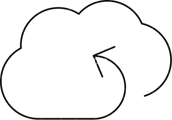 550x384 Sync Cloud Storage Outline