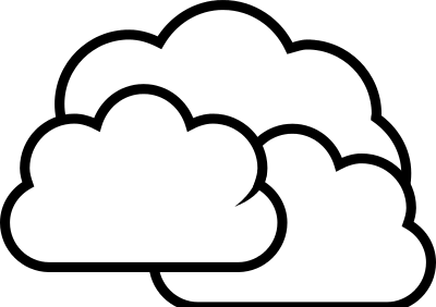 400x282 Cloud Outline Clip Art