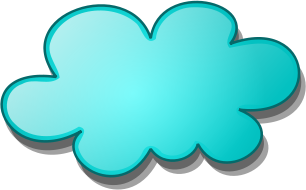 306x190 Cloud Clip Art Outline Clipart Image