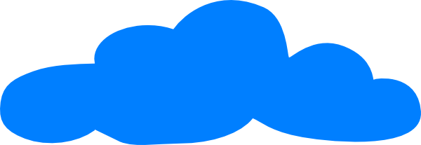 600x207 Clouds Clipart Blue
