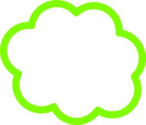 298x255 Green Cloud Clip Art