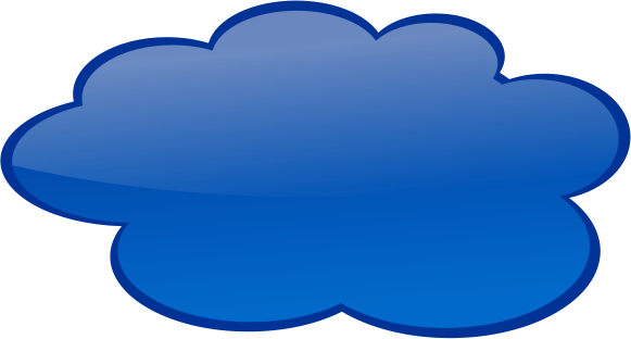 581x312 Speech Cloud Dark Blue Clip Art Download