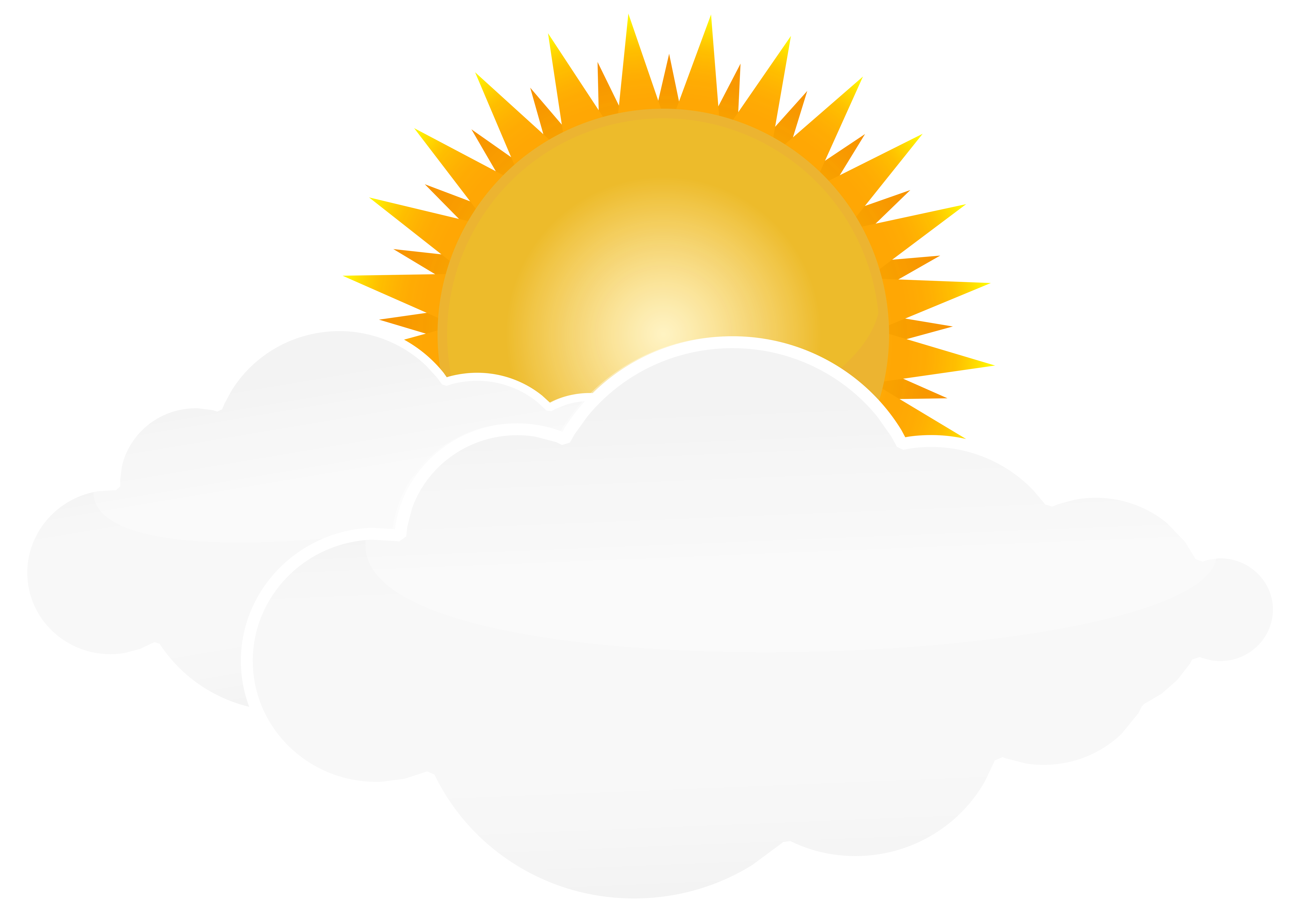 8000x5673 Sun And Clouds Clipart Png