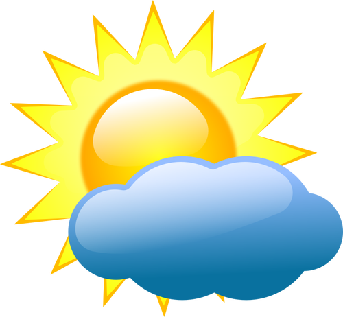 500x462 Vector Clip Art Of Weather Forecast Color Symbol For Partly Cloudy