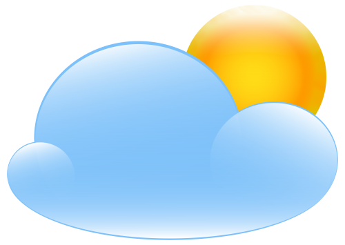 500x355 Partly Cloudy With Sun Weather Icon Clip Art Web Clipart