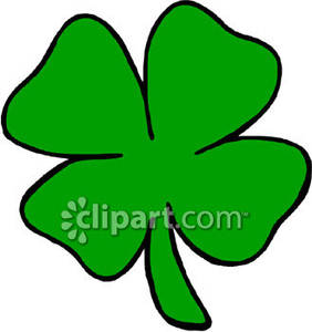 282x300 Large, Green Four Leaf Clover