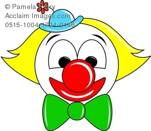 300x261 Art Image Of A Cartoon Clown Face
