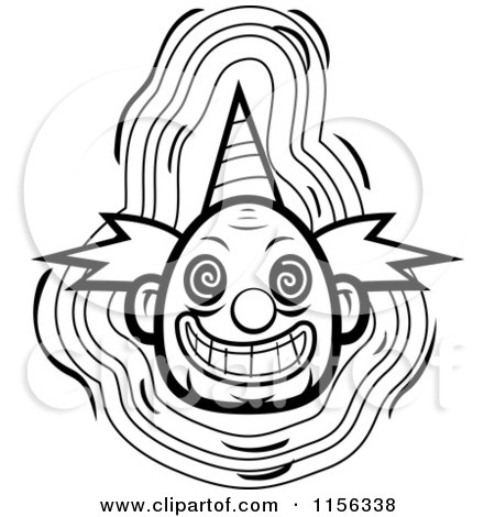 450x470 Scary Clown Faces Black And White Clip Art Cliparts