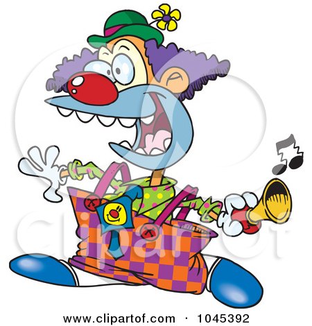 450x470 Clipart Clown Running From Pies