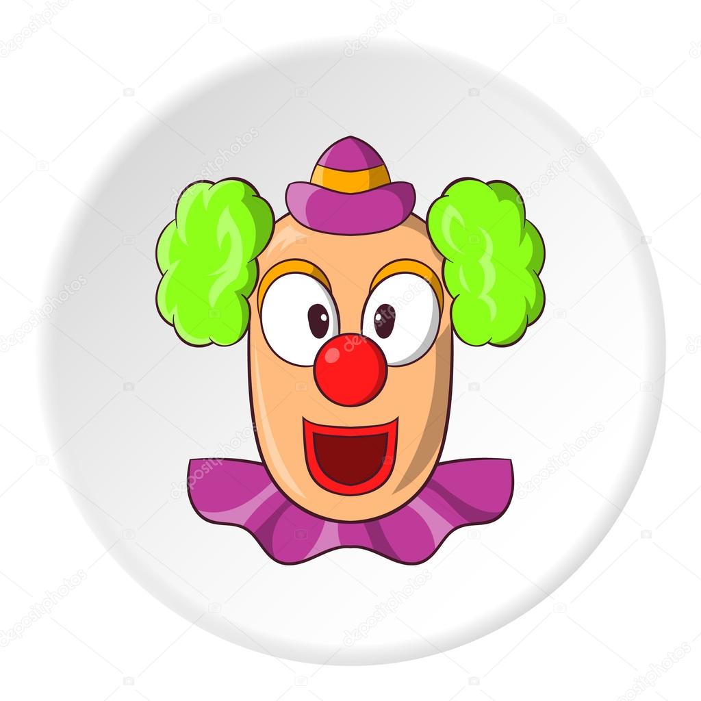 1024x1024 Clown Face Icon, Cartoon Style Stock Vector Ylivdesign