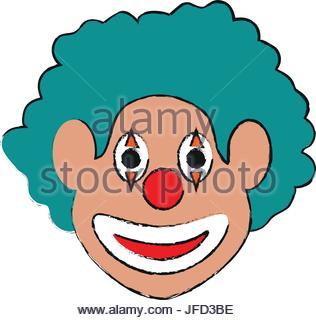 316x320 Funny Clown Face With Hat Stock Vector Art Amp Illustration, Vector
