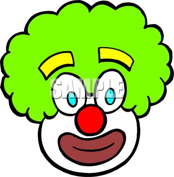 345x350 Royalty Free Clip Art Image Clown Face