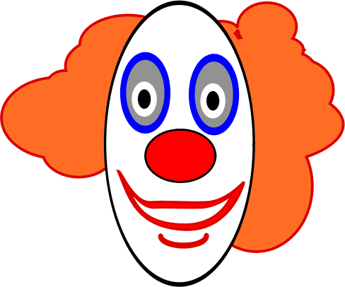 488x406 Clown Face