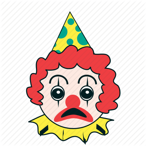 512x512 Birthday, Celebration, Clown, Expression, Face, Party, Sad Icon