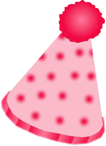 363x500 Clown Hat Pink By Clipartcotttage
