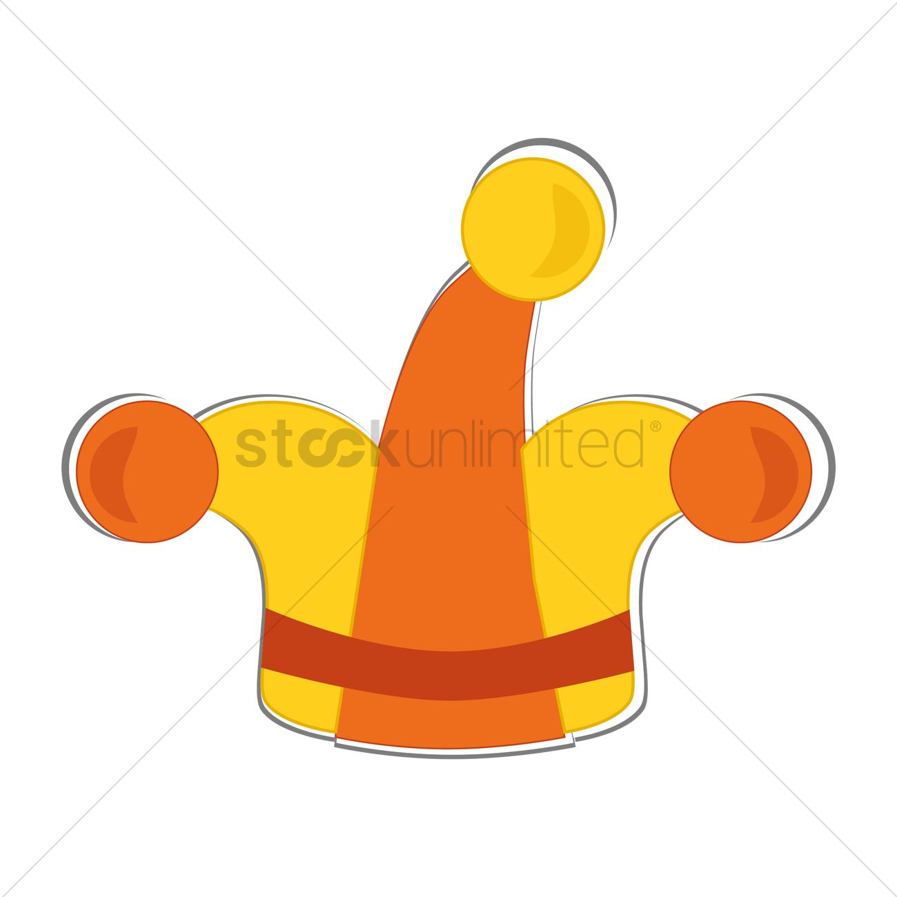 1300x1300 Clown Hat Vector Image