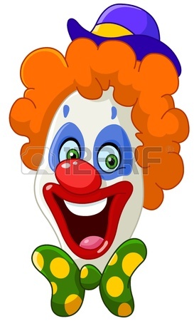 273x450 Illustration Redheaded Clown Face In Black Hat Royalty Free
