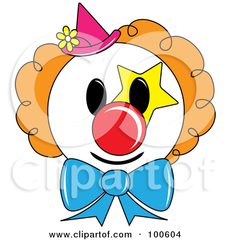 450x470 Cute Clown Face Clipart