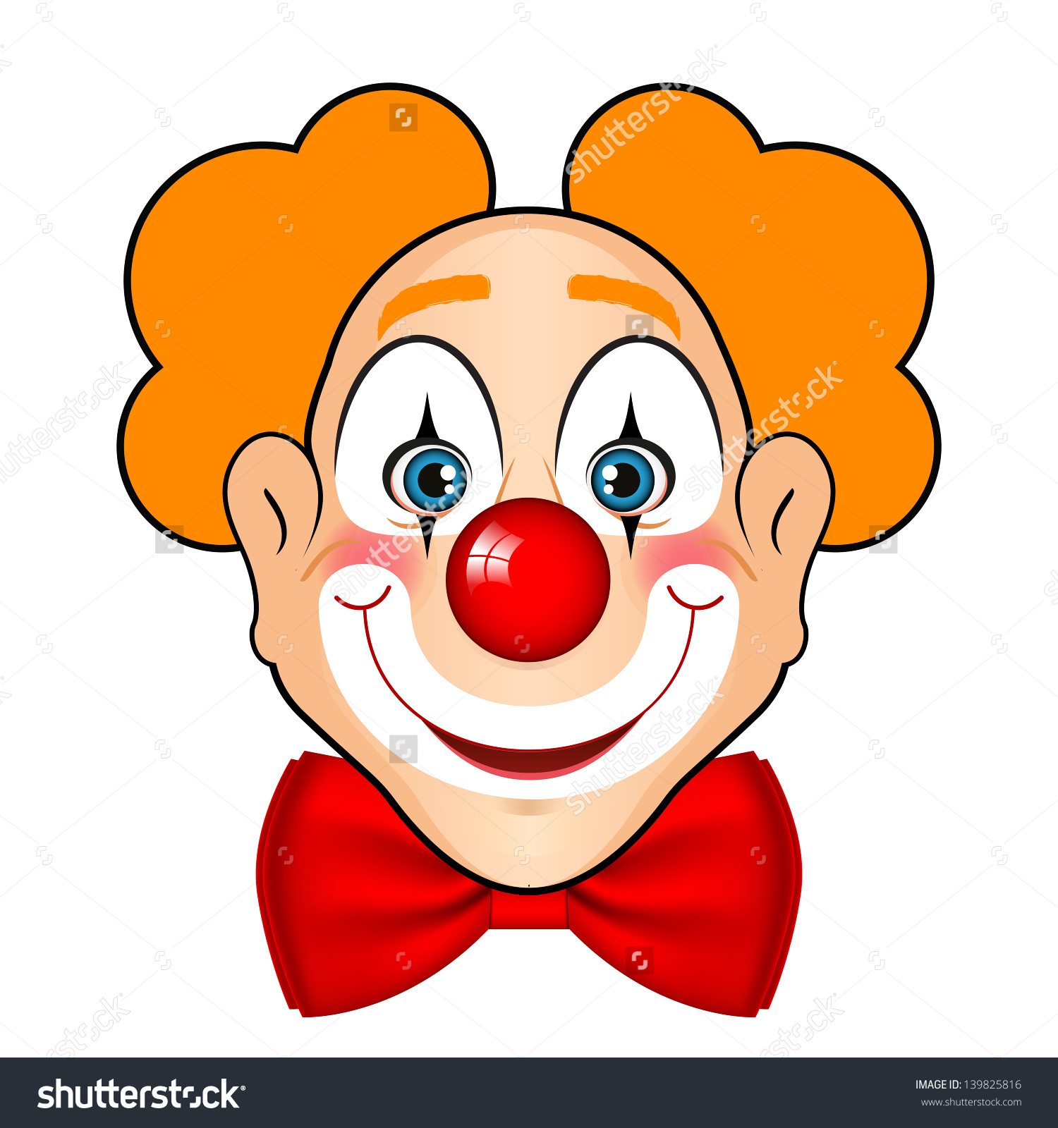 1500x1600 Cute Clown Face Clipart