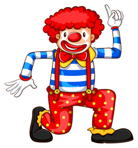 280x300 Illustration Of A Plain Sketch Of A Clown On A White Background