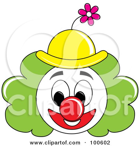 450x470 Royalty Free (Rf) Clipart Illustration Of A Scary Red Haired Clown